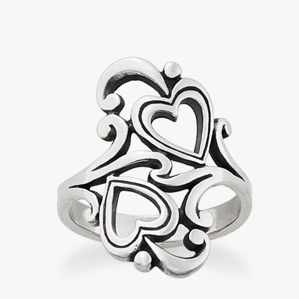 James Avery Swirls & Scrolls Heart Ring 5.5: Sterling Silver